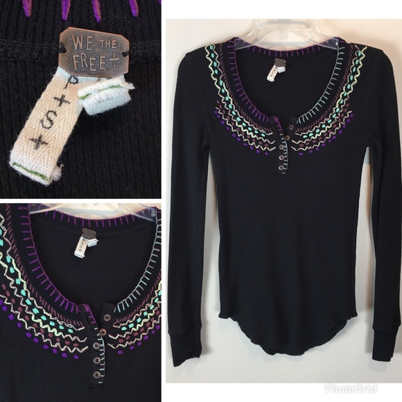 Free People Tops - We The Free - Free People - Blanket Stitched SZ S